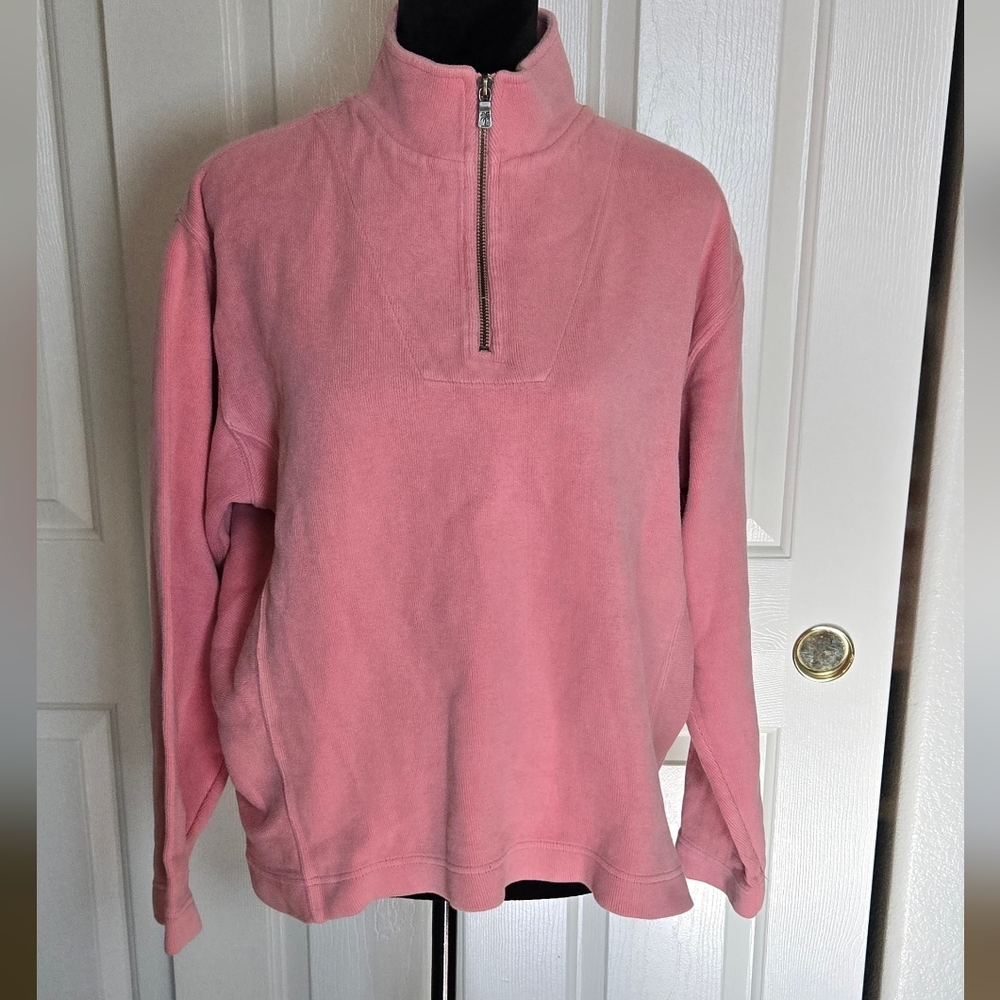 Tommy Bahama Women's Pink Quarter-Zip Sweatshirt